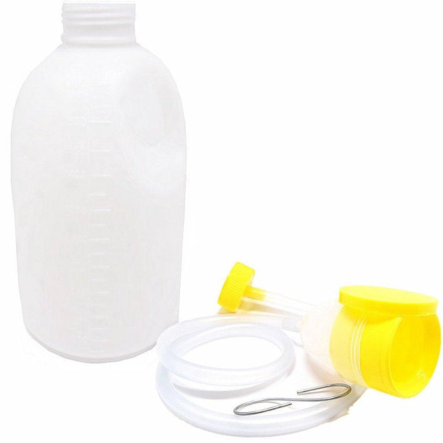 Urinal Men - Pee Bottle Men - Camping Toilet - Plastic - Urinal for Men - Anti-splash Urine Cup - Large 1700ml - Urinal Men with Lid - Reusable - For the Elderly, Hospital, Camping.
