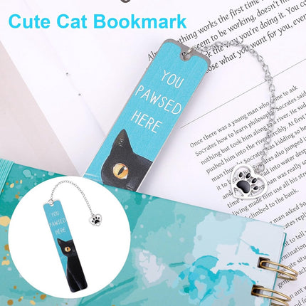 Bookmarks - Set of 2 - Cat Bookmarks - Gifts for Cat Lovers - Cute Bookmarks - Bookmark Gifts for Book Lovers - Reading Bookmarks - Gifts for Boys, Girls, Kids & Friends - Stainless Steel (Style A).