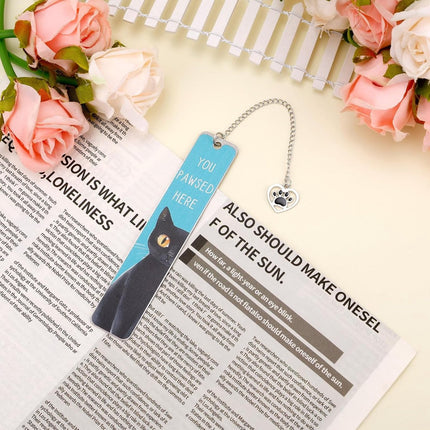 Bookmarks - Set of 2 - Cat Bookmarks - Gifts for Cat Lovers - Cute Bookmarks - Bookmark Gifts for Book Lovers - Reading Bookmarks - Gifts for Boys, Girls, Kids & Friends - Stainless Steel (Style A).