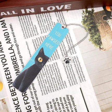 Bookmarks - Set of 2 - Cat Bookmarks - Gifts for Cat Lovers - Cute Bookmarks - Bookmark Gifts for Book Lovers - Reading Bookmarks - Gifts for Boys, Girls, Kids & Friends - Stainless Steel (Style A).