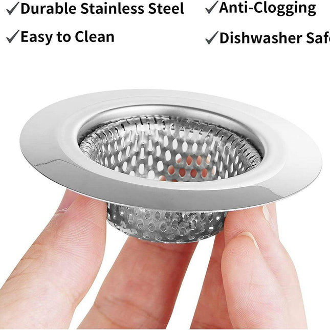 Drain Filter - 2-Piece - 2.79-Inch - Stainless Steel Shower/Bathtub Drain Cover - Bathtub Drain Filter, Suitable for Bathroom Vanities, Sinks, and Floor Drains.
