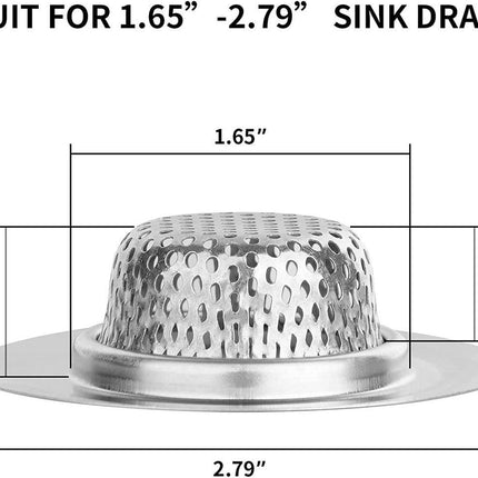 Drain Filter - 2-Piece - 2.79-Inch - Stainless Steel Shower/Bathtub Drain Cover - Bathtub Drain Filter, Suitable for Bathroom Vanities, Sinks, and Floor Drains.