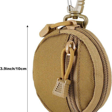 Storage Bag - Accessory Organizer - Compact Wallet for Daily Use - Suitable for Travel, Sports, Running, Camping and Other Indoor and Outdoor Activities - Set of 2 (Khaki).