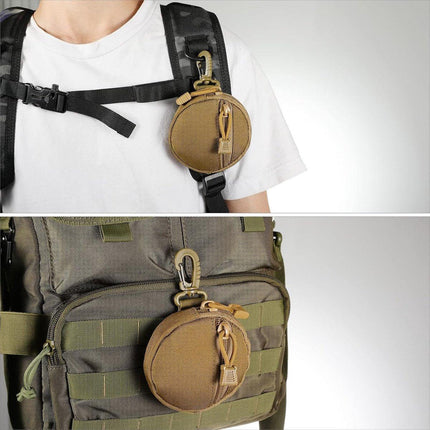 Storage Bag - Accessory Organizer - Compact Wallet for Daily Use - Suitable for Travel, Sports, Running, Camping and Other Indoor and Outdoor Activities - Set of 2 (Khaki).