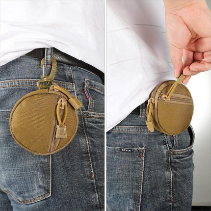 Storage Bag - Accessory Organizer - Compact Wallet for Daily Use - Suitable for Travel, Sports, Running, Camping and Other Indoor and Outdoor Activities - Set of 2 (Khaki).