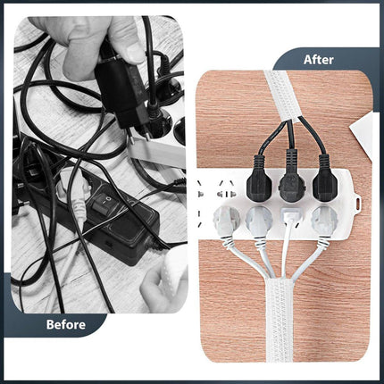 Cable Tray - Self-closing cable tray - Suitable for 13-22mm sheathed cables - Conceals cables, cut to size - Suitable for cable protection in TV cables, offices, homes, cars, etc. - 3 pieces - 2M each (white).