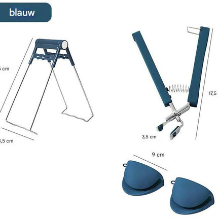 Anti-scald clamp - set of three - bowl remover - anti-slip clamp - kitchen bowl clamp - bowl and dish clamp - anti-scald - plate clamp.
