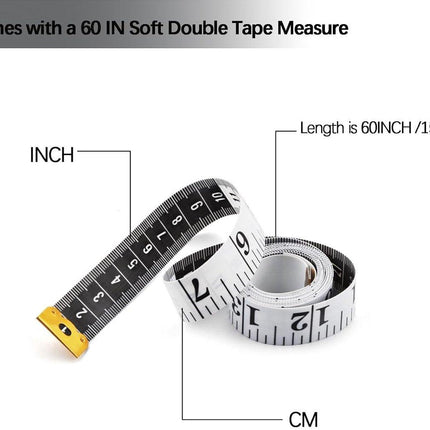Measuring Tape - 3-Pack - Extendable Measuring Tape - Double-Sided Flexible Measuring Tape - Suitable for Measuring Body Sizes - 60 Inches (1.5 Meters) - Can Be Used for Sewing Fabrics, Making Clothes, Etc. (Macaron Blue, Pink, Green).