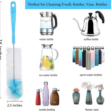 Cup Cleaning Brushes - Pack of 8 - Scratch-resistant - For all cup surfaces - Baby bottle brush - Blue.