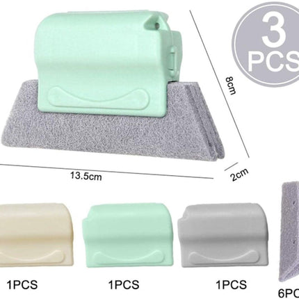 Window Cleaning Brushes - For every nook and cranny - 3-pack - Groove cleaning.