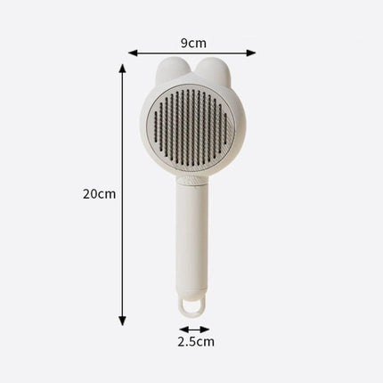 Pet Comb for Cats - Silicone Grooming Brush - For Long and Short Hair Coats - Fun Tools for Removing Pet Hair - Yellow.