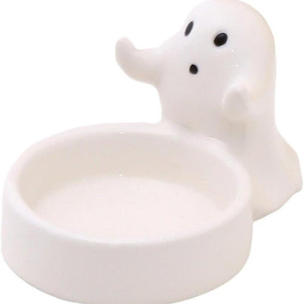 1 Piece - Ceramic Ghost Candle Holder - Cute Ghost Ornament - Birthday Gift - Desk Decoration (Style 2).