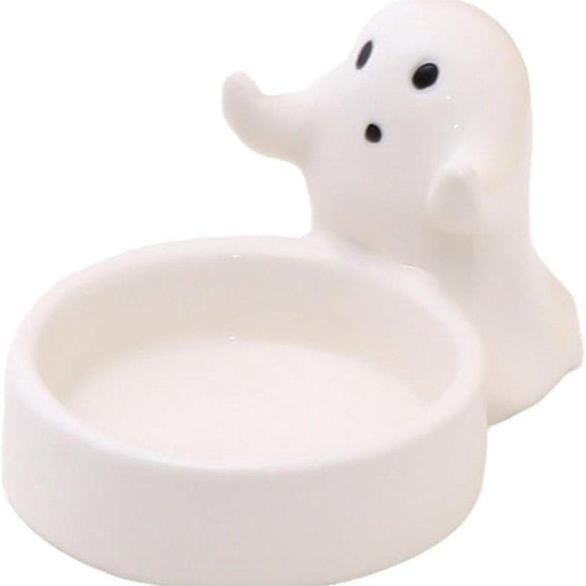 1 Piece - Ceramic Ghost Candle Holder - Cute Ghost Ornament - Birthday Gift - Desk Decoration (Style 2).