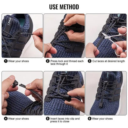Sneaker Laces 120CM suitable for Sneakers - Elastic laces without a tie - Suitable for students and adults - With strong buckle and quick-release function (Fluorescent Green).