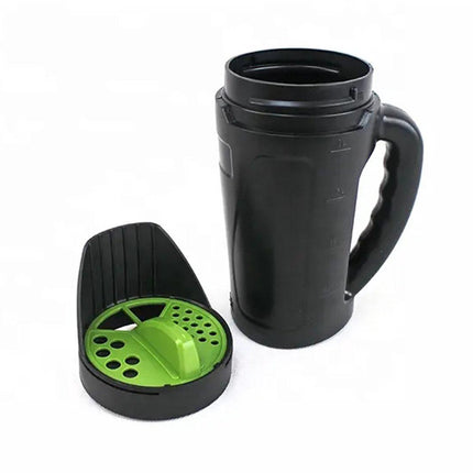 Hand spreader for seed and salt - planting machine for vegetable seeds - spreader for snow salt - adjustable outlet (3 positions) - including scoop - 2.5 liters - For lawn, garden and driveway.