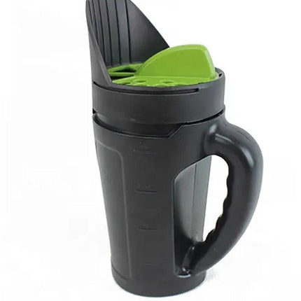 Hand spreader for seed and salt - planting machine for vegetable seeds - spreader for snow salt - adjustable outlet (3 positions) - including scoop - 2.5 liters - For lawn, garden and driveway.