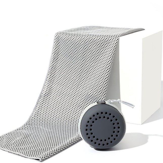 Cooling Towel for Summer & Sports - Quick-Drying & Cooling - Quick-Drying Towels - Cooling Towels for Running - With Storage Box - 30x80 cm (Adult Size) Gray