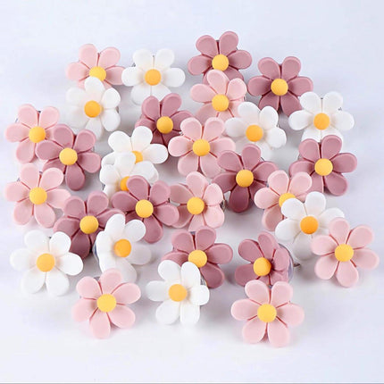 Push Pins - 30 pieces - Flower-shaped push pins - Flower pins for notice boards - Pin board pins - Decorative push pins - Suitable for notice boards, offices, schools and home use..