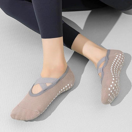 Yoga Socks (4 pairs) - Non-slip socks - Non-slip yoga socks for women - Sizes 35-41 - Pilates socks for women, Non-slip - Fitness Non-slip - Suitable for Pilates, Dance, Fitness.