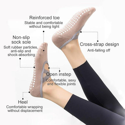 Yoga Socks (4 pairs) - Non-slip socks - Non-slip yoga socks for women - Sizes 35-41 - Pilates socks for women, Non-slip - Fitness Non-slip - Suitable for Pilates, Dance, Fitness.