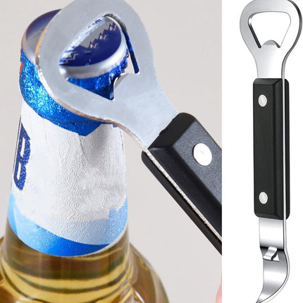 Bottle Opener - Manual Can Opener - Perforated Bottle Opener - Double Ended Wall Mounted Bottle Opener - Stainless Steel Bottle Opener for Beer and Cans - Small Bottle Opener - Suitable for Camping and Travel Use.