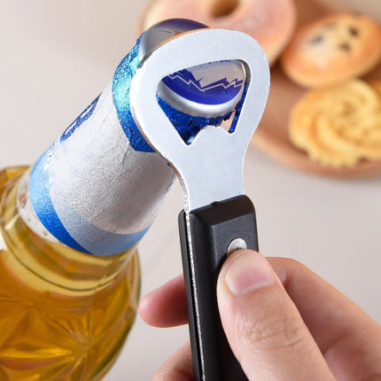 Bottle Opener - Manual Can Opener - Perforated Bottle Opener - Double Ended Wall Mounted Bottle Opener - Stainless Steel Bottle Opener for Beer and Cans - Small Bottle Opener - Suitable for Camping and Travel Use.