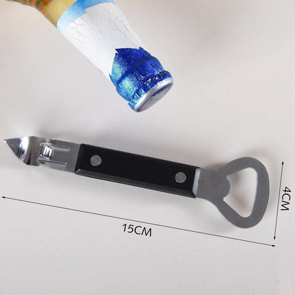 Bottle Opener - Manual Can Opener - Perforated Bottle Opener - Double Ended Wall Mounted Bottle Opener - Stainless Steel Bottle Opener for Beer and Cans - Small Bottle Opener - Suitable for Camping and Travel Use.