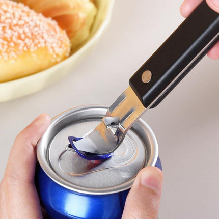 Bottle Opener - Manual Can Opener - Perforated Bottle Opener - Double Ended Wall Mounted Bottle Opener - Stainless Steel Bottle Opener for Beer and Cans - Small Bottle Opener - Suitable for Camping and Travel Use.