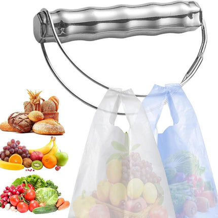 Shopping Bag Handles - Labor-Saving Tools - Supports up to 23kg - Made of Stainless Steel - Reusable - Suitable for supermarkets, home, travel, market, laundry and camping.