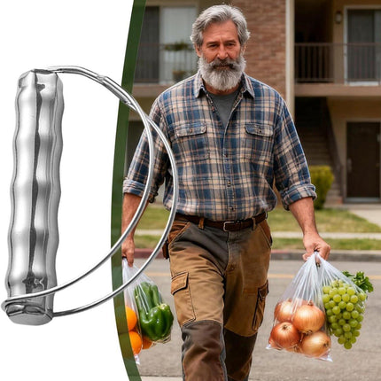 Shopping Bag Handles - Labor-Saving Tools - Supports up to 23kg - Made of Stainless Steel - Reusable - Suitable for supermarkets, home, travel, market, laundry and camping.
