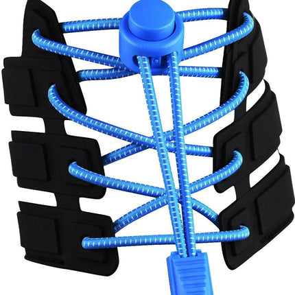 Sneaker Laces 120CM suitable for Sneakers - Elastic laces without a knot - Suitable for students and adults - With strong buckle and quick-release function (Blue).