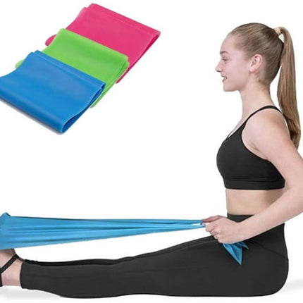 3 Items - Resistance Band - Yoga Stretch Band - Shoulder Resistance Band - Fitness Band (Blue + Red + Green).