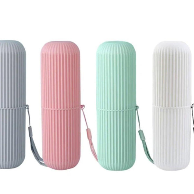 4-Piece Pack - Travel Toothbrush Holder - Portable - Travel Mouthwash Cup - Multifunctional Storage Box.