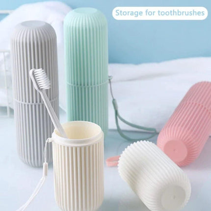 4-Piece Pack - Travel Toothbrush Holder - Portable - Travel Mouthwash Cup - Multifunctional Storage Box.