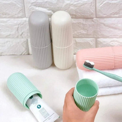 4-Piece Pack - Travel Toothbrush Holder - Portable - Travel Mouthwash Cup - Multifunctional Storage Box.
