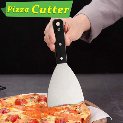 Spatulas - Pan Scrapers 2-Piece Set - For Food Processing and Cleaning - Perfect for Teppanyaki Flat Top Grills Indoor and Outdoor.