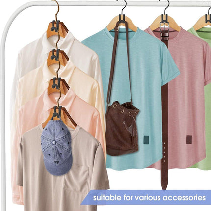 Hanger Hooks | Hooks - S-Hook Hangers - Black - Pack of 100 - Coat Hooks - Space-Saving Hanger Connector Hooks - Plastic Hanger Connectors - Ideal for Organizing Your Wardrobe.