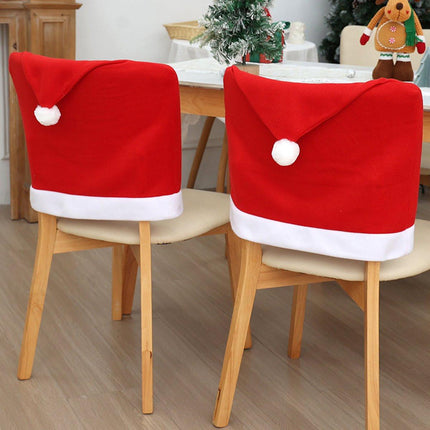 Chair Covers - Set of 6 - Christmas Chair Covers - Red Chair Covers - Christmas Chair Covers - Christmas Decorations.