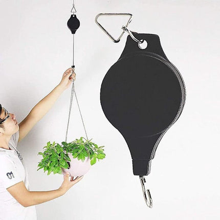 Extendable Hanging Basket Rack - Perfect for garden baskets, planters, and feeders. Hang high and pull down - Pack of 2.