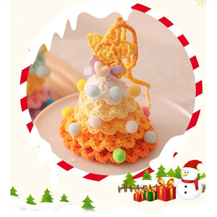 Christmas Decorations - Crochet Christmas Tree Bell Decorations - Small Christmas Decorations - Car Decorations - Style G.