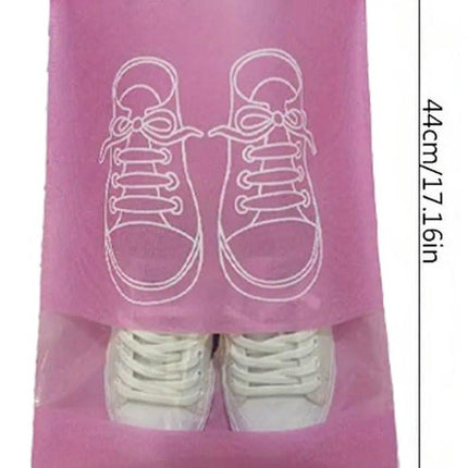 Shoe Bags - Pack of 5 - Shoe Bag - Travel and Storage Bag - Water-Repellent - Travel Organizer - Pink (43.5*32cm).