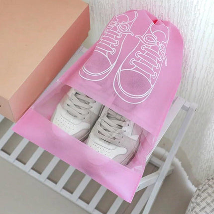 Shoe Bags - Pack of 5 - Shoe Bag - Travel and Storage Bag - Water-Repellent - Travel Organizer - Pink (43.5*32cm).