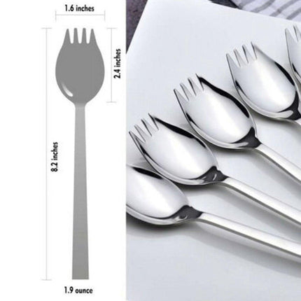 5-piece stainless steel cutlery set - fork and spoon - soup, salad and noodle spoons and forks.