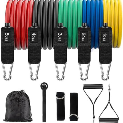 Resistance Bands - Exercise Bands - Training Bands - Resistance Bands with Handles for Men and Women - Exercise Bands for Fitness and Strength Training at Home.