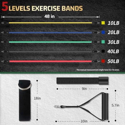 Resistance Bands - Exercise Bands - Training Bands - Resistance Bands with Handles for Men and Women - Exercise Bands for Fitness and Strength Training at Home.