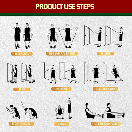 Resistance Bands - Exercise Bands - Training Bands - Resistance Bands with Handles for Men and Women - Exercise Bands for Fitness and Strength Training at Home.