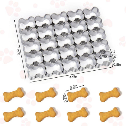 Bone Cookie Cutters - Stainless Steel Baking Cup Set - Kitchen & Baking Tools - With Cleaning Brush - Enjoy cooking with your kids..