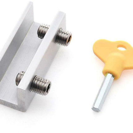 4-pack Door & Window Security - Aluminum and Stainless Steel - Reusable Window Locks - Improved Airflow - With Protective Pads - Suitable for Offices.