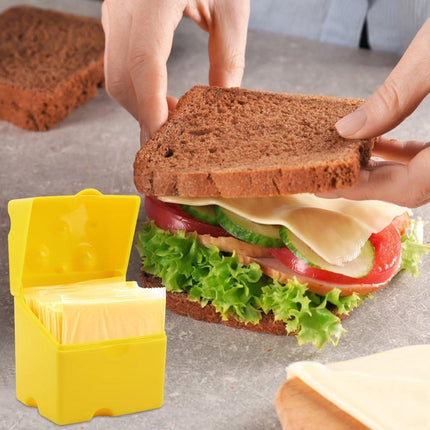2-Pack Cheese Storage Boxes with Lids - For Sliced & Grated Cheese in the Fridge - Dishwasher Safe.
