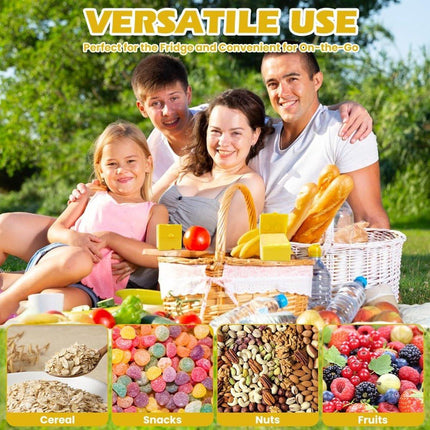 2-Pack Cheese Storage Boxes with Lids - For Sliced & Grated Cheese in the Fridge - Dishwasher Safe.